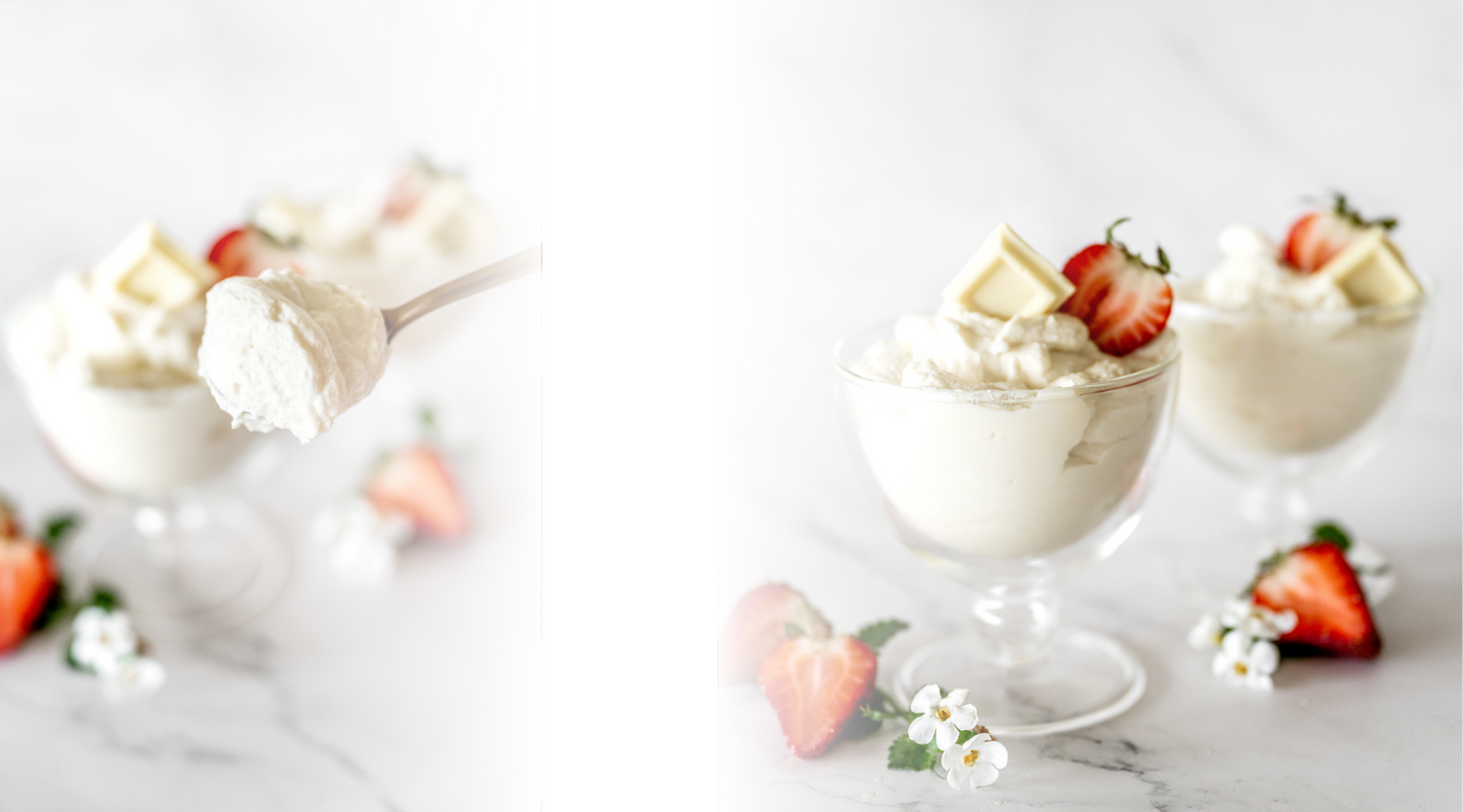 Mousse au chocolat blanc