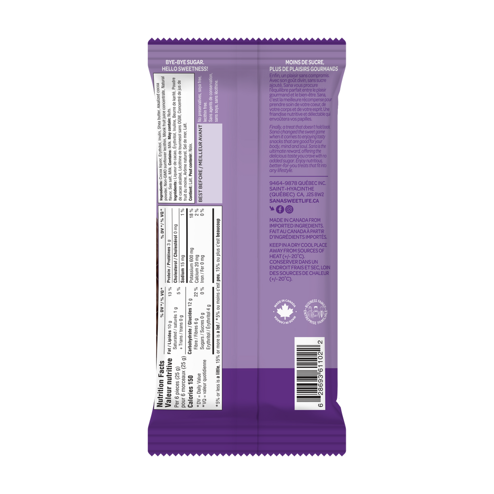 Barre chocolatée noire - Classique