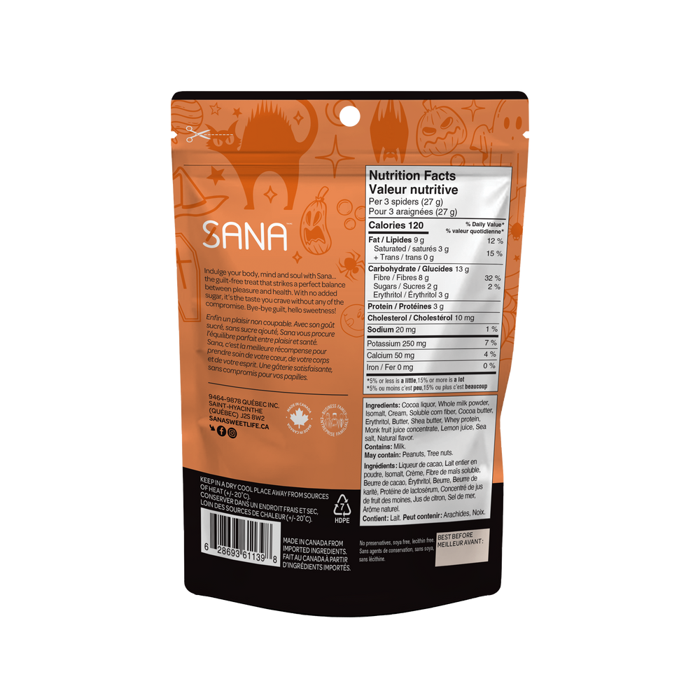 
                  
                    Araignées chocolatées au lait - Caramel crémeux
                  
                