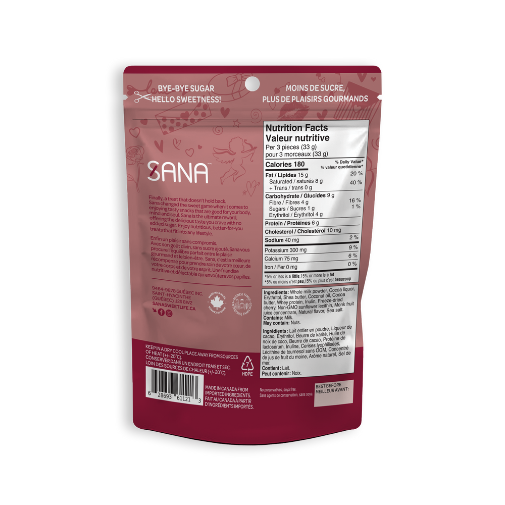 Bouchées chocolatées au lait - Cerise