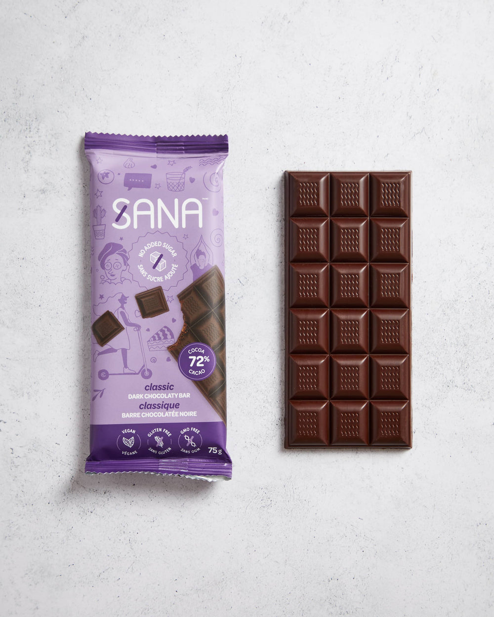 Barre chocolatée noire - Classique